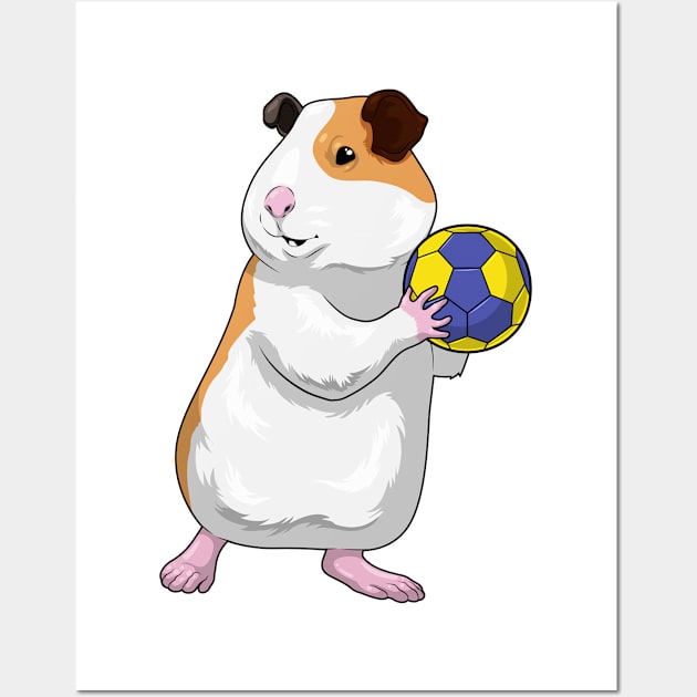 Guinea pig Handball player Handball Wall Art by Markus Schnabel